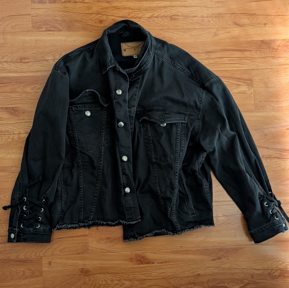 Alexander McQueen Black Lightweight Denim Jacket